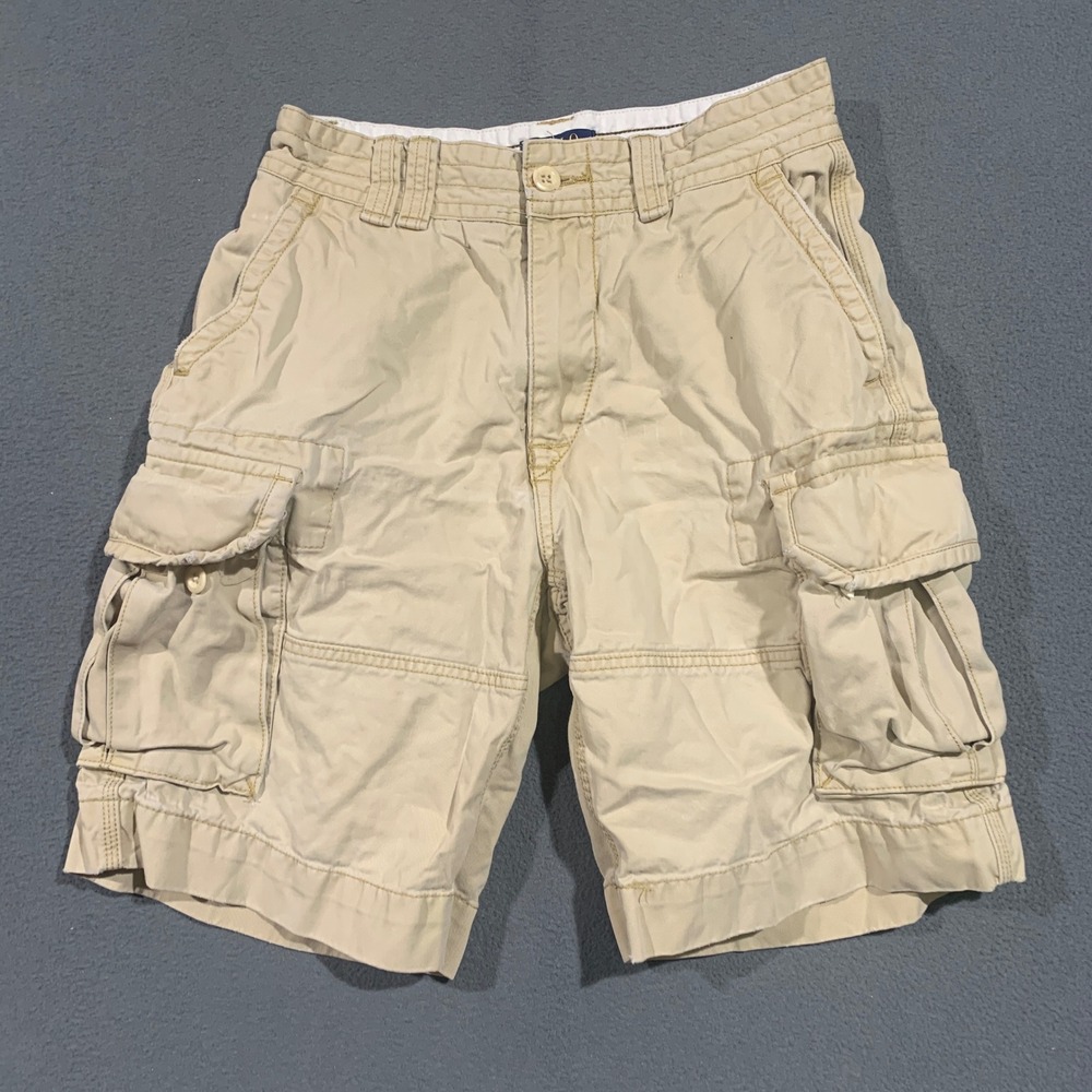 Polo Ralph Lauren Mens Cargo Shorts Khaki Tan Cotton Twill Size 29 Utility